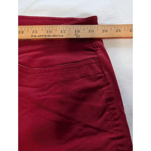 Eileen Fisher Organic Cotton Red Slim Ankle Jeans Size 18 Eco-Friendly Stretch - Picture 14 of 15